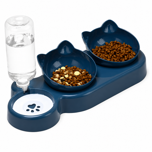 Tilted Cat Water & Food Bowl Set